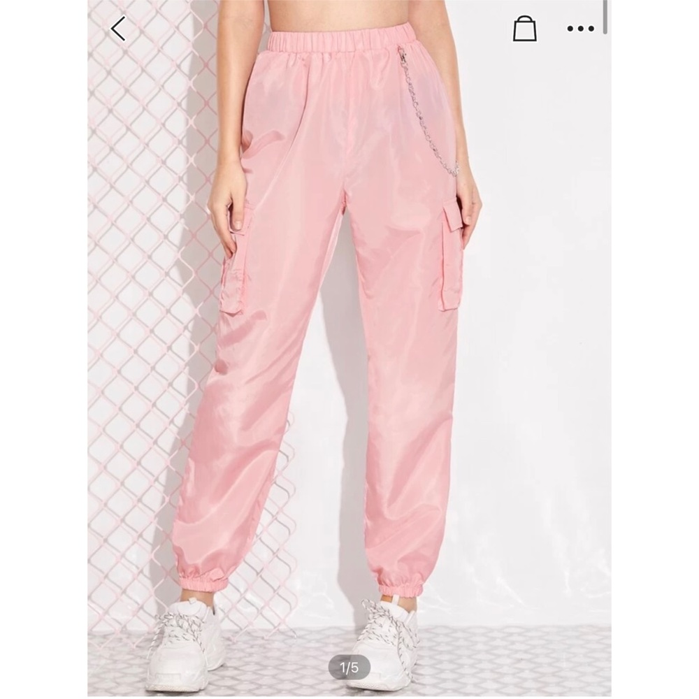Shein light pink cargo pants